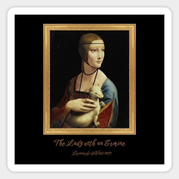 Leonardo da Vinci Lady with an Ermine Fine Art Magnet by Art2Wear